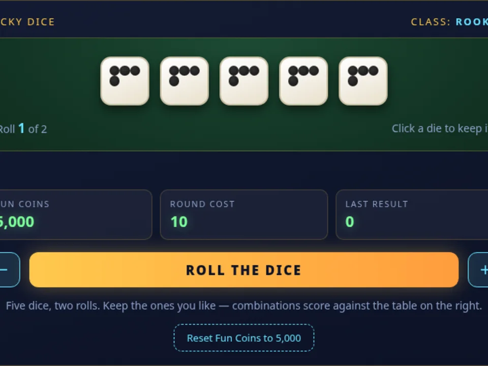 Lucky Dice CasinoChamp game preview